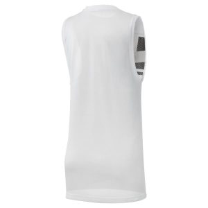 Reebok WOR Meet You There Basketball Muskelshirt Damen - Weiß - DE 731-ZLS